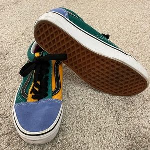 Multi Color Old Skool Vans.